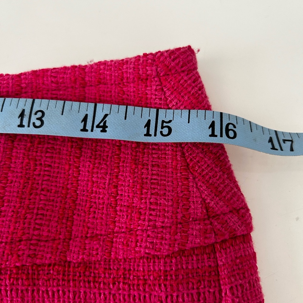 Trina Turk Tweed Mini Skirt Textured Size 4 Lined 90s Y2K Office Workwear Office - Picture 9 of 12